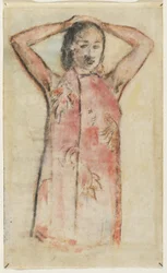 Tahitianisches Mädchen im rosa Pareu, 1894